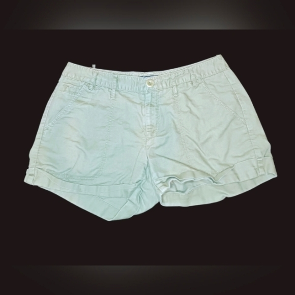 GAP‎ Womens Shorts Size 6 Olive Green Linen and Cotton.